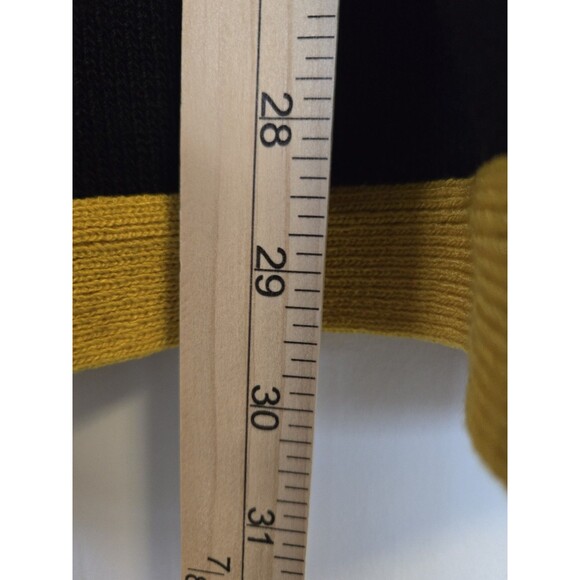 VTG Laura by Alyzia Knit Sweater Womens 14 Cardigan‎ Black Yellow Old Money 80s - Picture 10 of 10